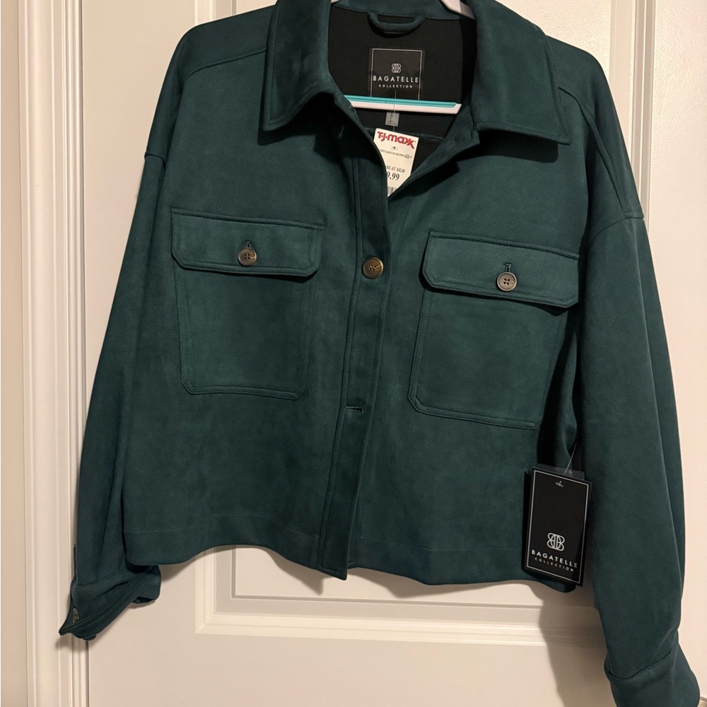 Bagatelle Women's Deep Teal Utility Jacket